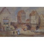 German School (19th Century) Views of Bad Kreuznach Watercolour, a pair Signed indistinctly 23.5cm x