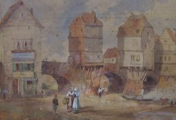 German School (19th Century) Views of Bad Kreuznach Watercolour, a pair Signed indistinctly 23.5cm x