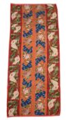 A Victorian needlework runner, approximately 287 x 99cm