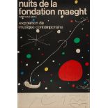 Joan Miró (1893-1983)(after) - Nuits de la Fondation Maeght lithograph printed in colours, 1966,