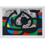 Joan Miró (1893-1983) - Plate X (M.815) lithograph printed in colours, 1971, signed in pencil,