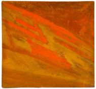 Anthony Benjamin (1931-2002) - Sunlit Hillside oil on board, 1957, insribed 'Hillside, Nov 57,