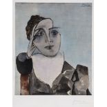 Pablo Picasso (1881-1973)(after) - Dora Maar collotype printed in colours, 1960, signed in pencil,