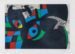 Joan Miró (1893-1983) - Plate VI (M.803) lithograph printed in colours, 1971, signed in pencil,