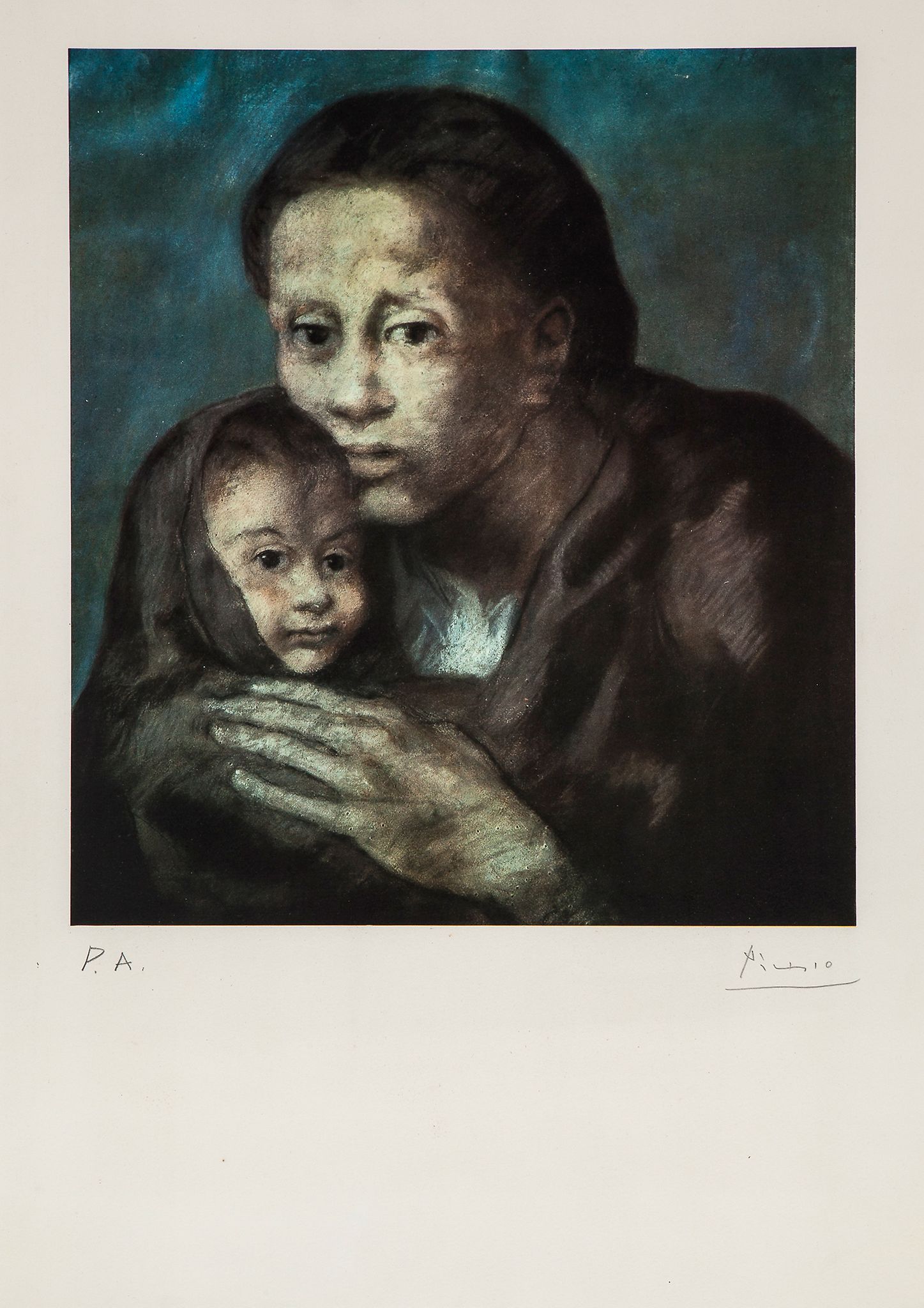 Pablo Picasso (1881-1973)(after) - Mother and Child with Shawl, from: Barcelona Suite (C.231) offset