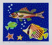 Yayoi Kusama  (b.1929) - Fish (K.136) screenprint in colours, 1989, signed and dated in pencil,