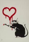 Banksy (b.1974) - Love Rat screenprint in colours, 2004, numbered 367/600, published by Pictures