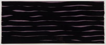 Sol LeWitt (1928-2007) - Horizontal Lines (purple) gouache on paper, 2005, signed and dated in