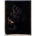 Helen Chadwick (1953-1996) - Meat Abstract No. 7 Hair and Entrails polaroid with paint inside