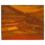 Anthony Benjamin (1931-2002) - Untitled (Sunlit Hillside) oil on board, 1957, 31.5 x 39 cm (12 3/8 x
