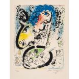 Marc Chagall (1887-1985) - Autoportrait (M.282) lithograph printed in colours, 1960, signed in