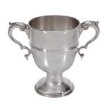 An 18th century Irish provincial silver twin handled cup by Carden Terry, Cork  An 18th century