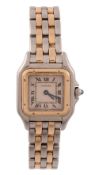 Cartier, Panthere, ref. 1120, a lady's two colour bracelet wristwatch, no  Cartier, Panthere, ref.