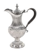 A George III silver vase shape ewer by Edmund Vincent, London 1770  A George III silver vase shape