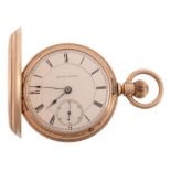 Illinios Watch Co., an 18 carat gold full hunter pocket watch, no  Illinios Watch Co., an 18 carat