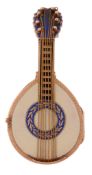Jaques Costanier, a gilt enamel Mandolin with concealed watch, circa 1820, no  Jaques Costanier, a