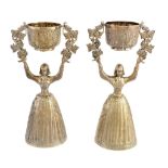 A pair of George IV silver gilt wager cups by Joseph Angell I, London 1827  A pair of George IV