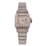 Cartier, Santos, ref. 1565, a stainless steel bracelet wristwatch, no  Cartier, Santos, ref. 1565, a