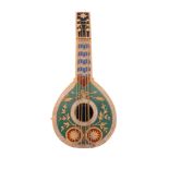 A gilt enamel Mandolin with concealed watch, circa 1820, probably Austrian  A gilt enamel Mandolin