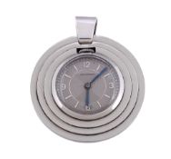 Boucheron, a silver coloured pendant watch, circa 1935  Boucheron, a silver coloured pendant watch,