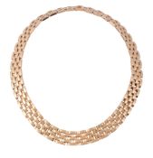 A Panthere necklace by Cartier , the polished brick links to a concealed clasp  A Panthere