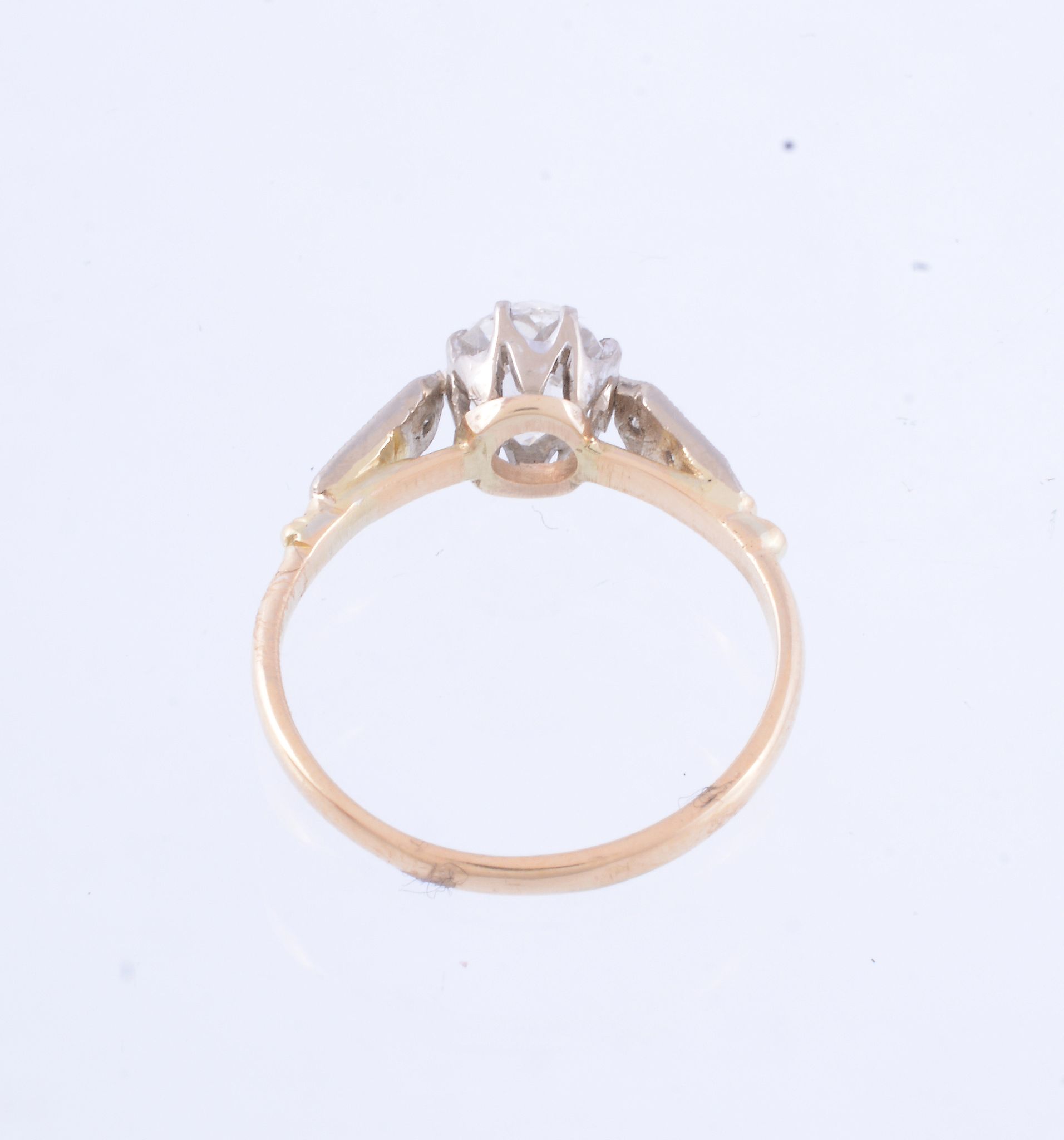 A single stone diamond ring, the old cut diamond weighing 1  A single stone diamond ring,   the - Image 3 of 4