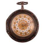 An associated composite pair cased pocket watch, circa 1760  An associated composite pair cased