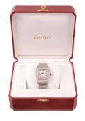 Cartier, Santos, ref. 2823, a stainless steel bracelet wristwatch, no  Cartier, Santos, ref. 2823, a