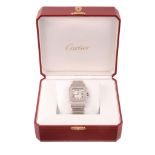 Cartier, Santos, ref. 2823, a stainless steel bracelet wristwatch, no  Cartier, Santos, ref. 2823, a