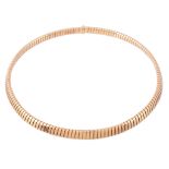 A Tubogas collar necklace by Bulgari, the polished necklace to a concealed...  A Tubogas collar