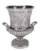 [Yachting interest] A George IV silver vase of campana form by Robert Hennell  [Yachting interest] A
