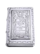 A late George III silver book form snuff box, maker's mark WS, London 1817  A late George III silver