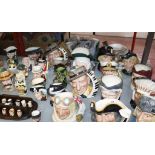 A quantity of various sized Royal Doulton and other character jugs  , to include Êptain Scott', '