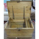 A 19th Century pine tool box   55cm wide
