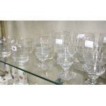 Six clear glass goblets   and six glass coolers (12)