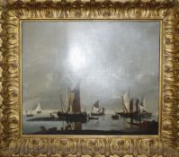 M.C. Smook (18th / 19th century) Shipping in an estuary Oil on canvas Signed lower left 40cm x 48cm