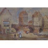 German School (19th Century) Views of Bad Kreuznach Watercolour, a pair Signed indistinctly 23.5cm
