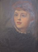 Albert Hood (19th Century School) Portrait of Emily Beryl Hood Oil on canvas Inscribed in pencil to