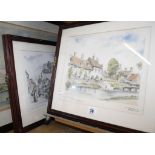 Robert Scott (20th Century) Cotswold, Bristol, Wiltshire and other street scenes Pencil drawings