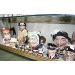 A quantity of Royal Doulton character jugs  , various sizes, to include 'Christopher Colombus', '