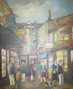 G.. Witcombe (20th Century) Street scene Oil on canvas Signed lower right 50.5cm x 40.5cm