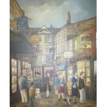 G.. Witcombe (20th Century) Street scene Oil on canvas Signed lower right 50.5cm x 40.5cm