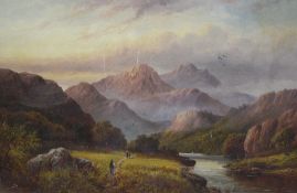 M..M..Jacobi (Late 19th Century) Scottish landscapes Oil on canvas, a pair Signed  39cm x 60cm (2)