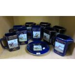 Collection of limited edition Martell Grand National race jugs   by Seton Pottery and one dish, (16