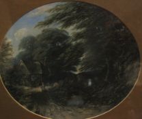 After Mellor English School Landscapes Oil on board, oval, a pair Unsigned  24cm x 28cm (2)
