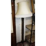 A George III style mahogany standard lamp   (sold as parts)