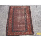 A Persian Saraband rug 137 x 100cm
