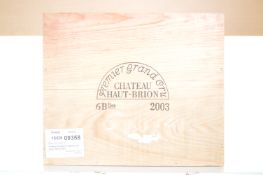 Chateau Haut Brion 2003 Pessac Leognan 6 bts OWC Recently removed from The...  Chateau Haut Brion