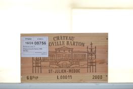 Chateau Leoville Barton 2000 St Julien 6 bts OWC  Chateau Leoville Barton 2000 St Julien 6 bts OWC