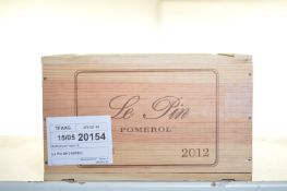 Le Pin 2012 Pomerol 6 bts OWC IN BOND  Le Pin 2012  Pomerol  6 bts OWC  IN BOND